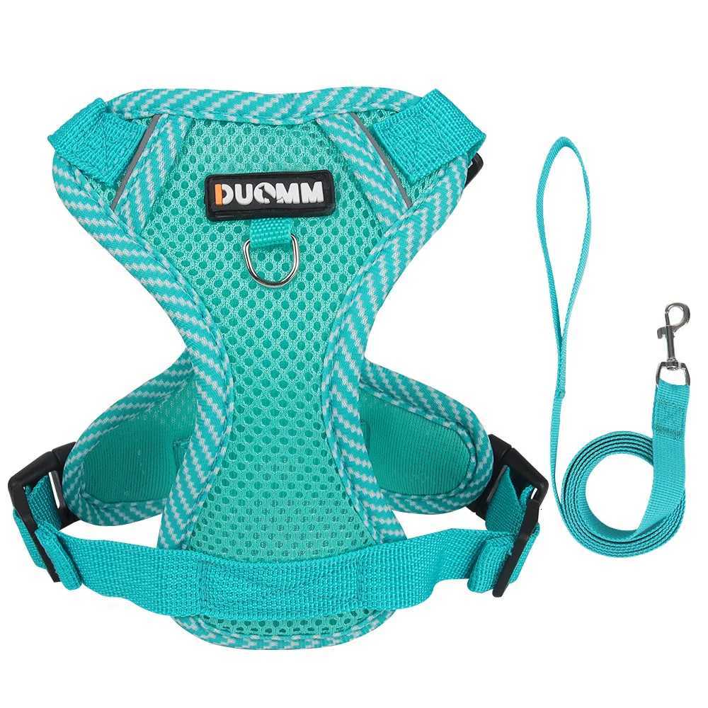 Fashion Reflective Cat Harness and Leash Sets Breathable Mesh Pet Harnesses for Small Dogs Cats Kitten Accessories Cat Collar LL250716