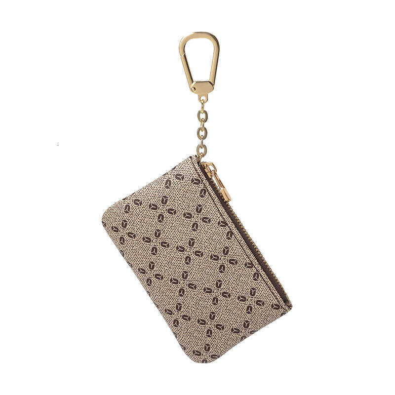 New Decorative Small Hanging Women's Key Bag Simple Printed Mini Card Holder Coin Purse
