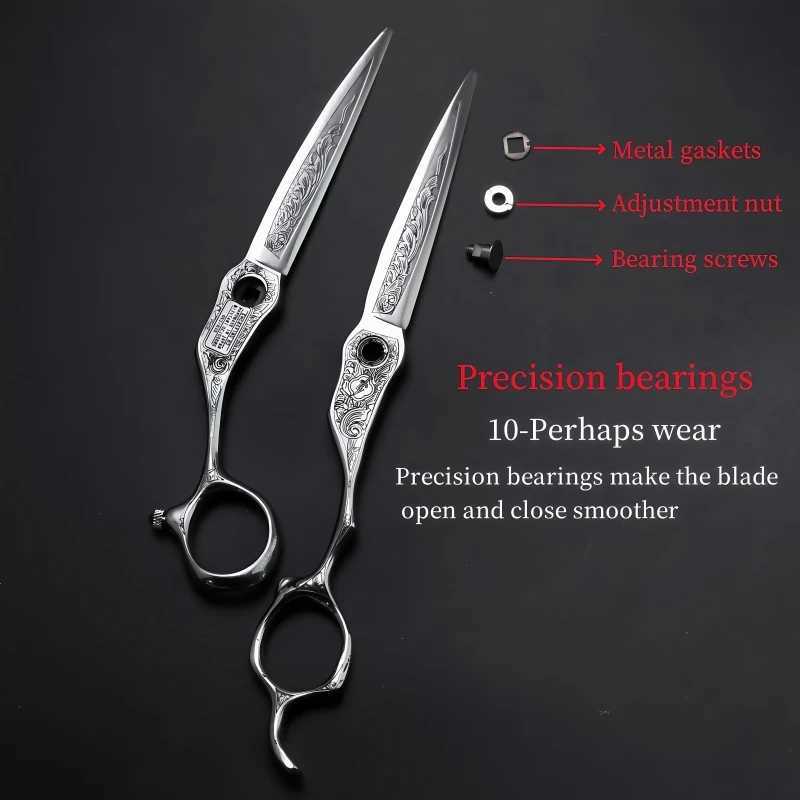 6.0 inch HISADA Hairdressing scissors VG10 Steel grade scissors Pattern Professional Hair Salon Top Professional Scissors W250716