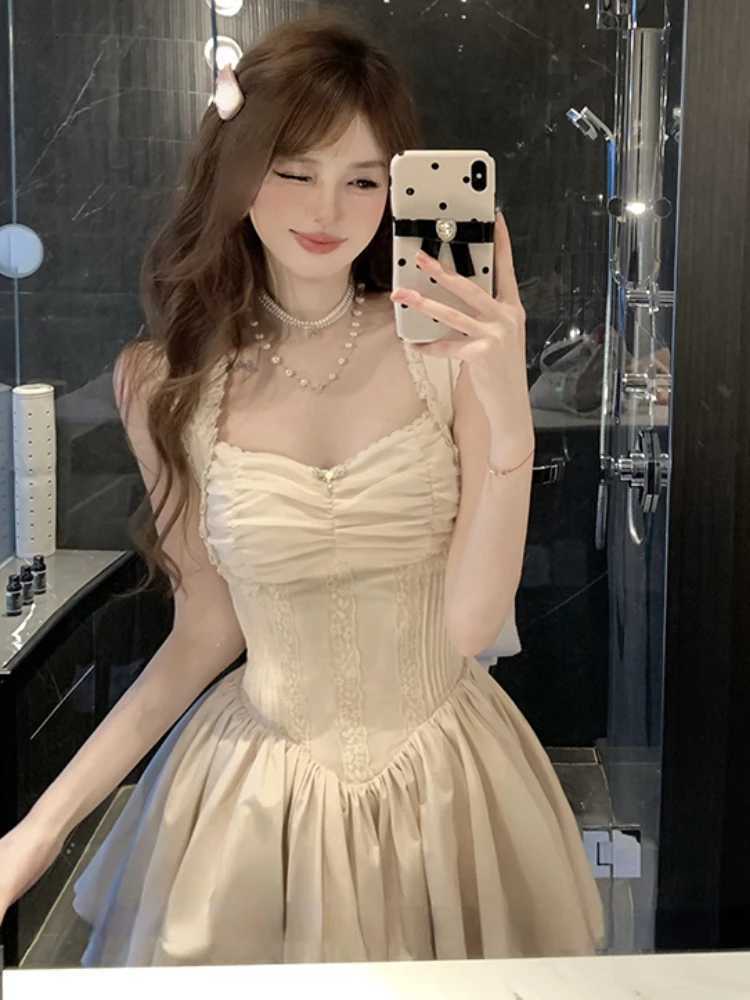 Summer Woman Lolita Sweet Y2k Mini Dress Casual Sleeveless Sexy Short Party Dress Hot Girls One Piece Dress Korean Fashion R250716