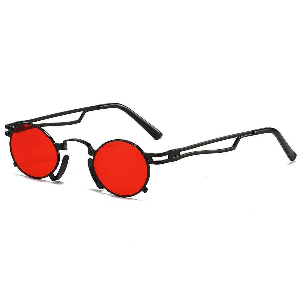 Fashion Women's Round Steampunk Sunglasses Men Unsiex Design Black Sun Glasses Punk Ladies Vintage Shades Eyewear UV Protection