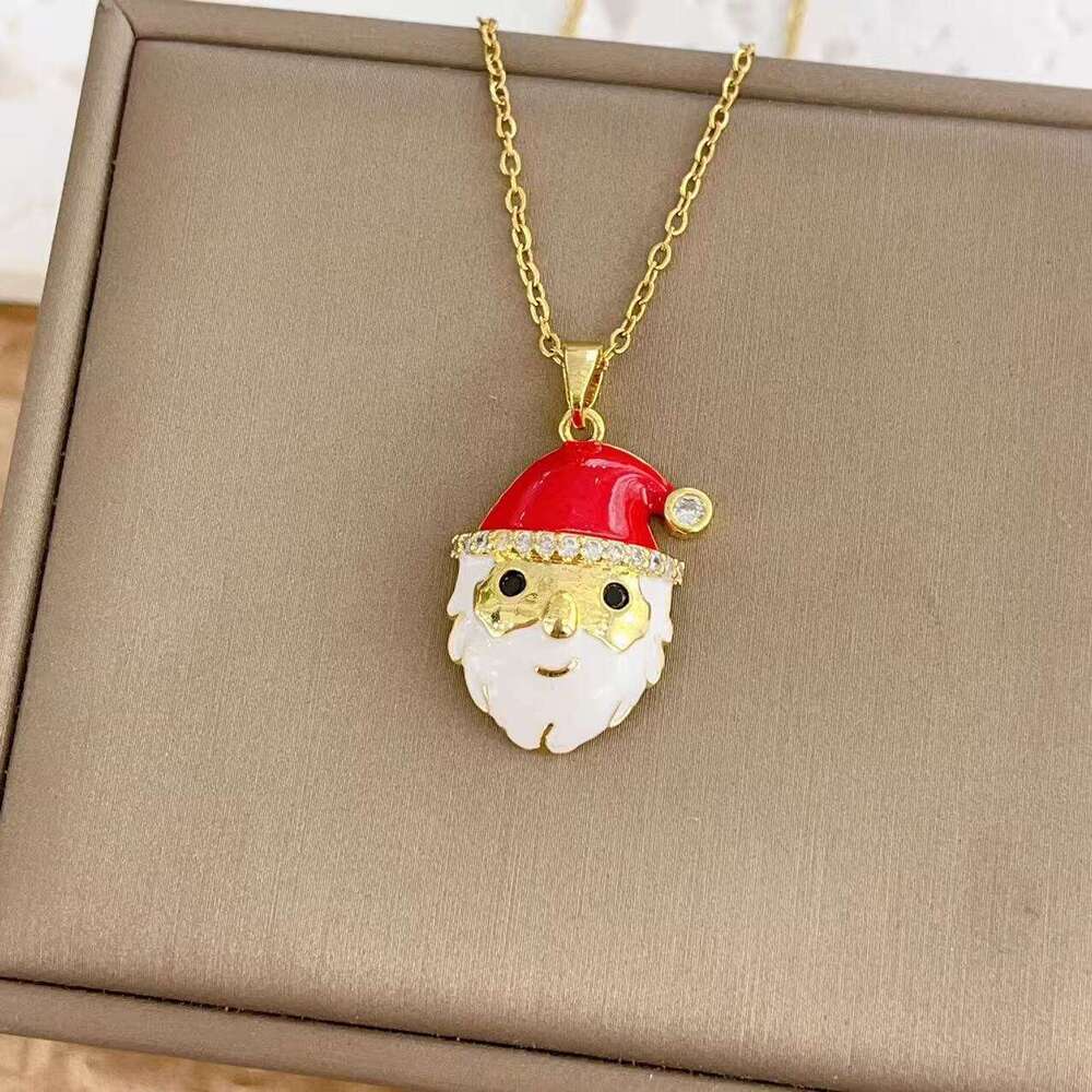 Series Necklace For Women, Versatile Fashionable Cute Santa Claus Pendant Accessory Jewelry B8d