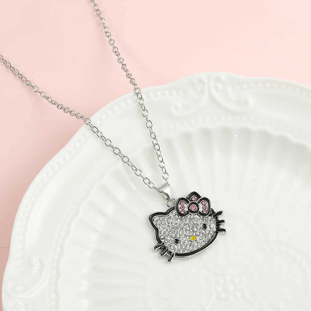 Sanrio Hello Kitty Necklace Cartoon Figure Hello Kitty Pendant Neck Chain Anime Figure Toys Accessories Gifts w250716