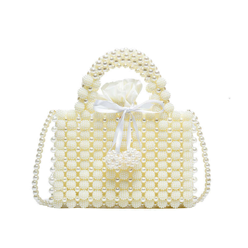 Little Fairy New 2025 Fashion Beaded Woven Ins Internet Celebrity Handheld Crossbody Stylish Tote Bag