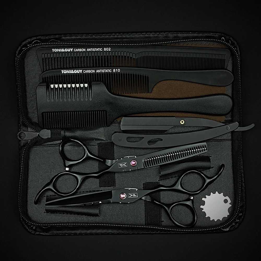 Professional 6 Inch Japan 440C Hairdressing Scissors Cutting And Thinning Tools Salon Hair Scissors Barber Scissors Set W250716