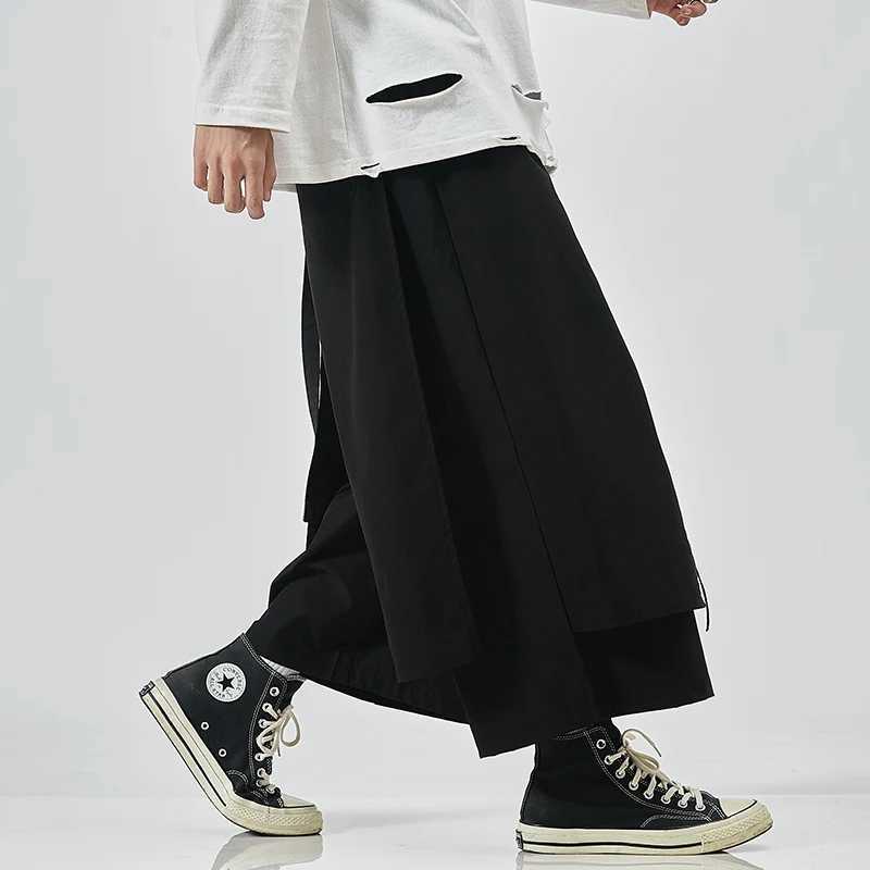 Wide Leg Pants Men 2023 Men Hip Hop Streetwear Jogger Pants Male Patchwork Casual Joggers Trousers Fashion Women Pants M-5XL y250716