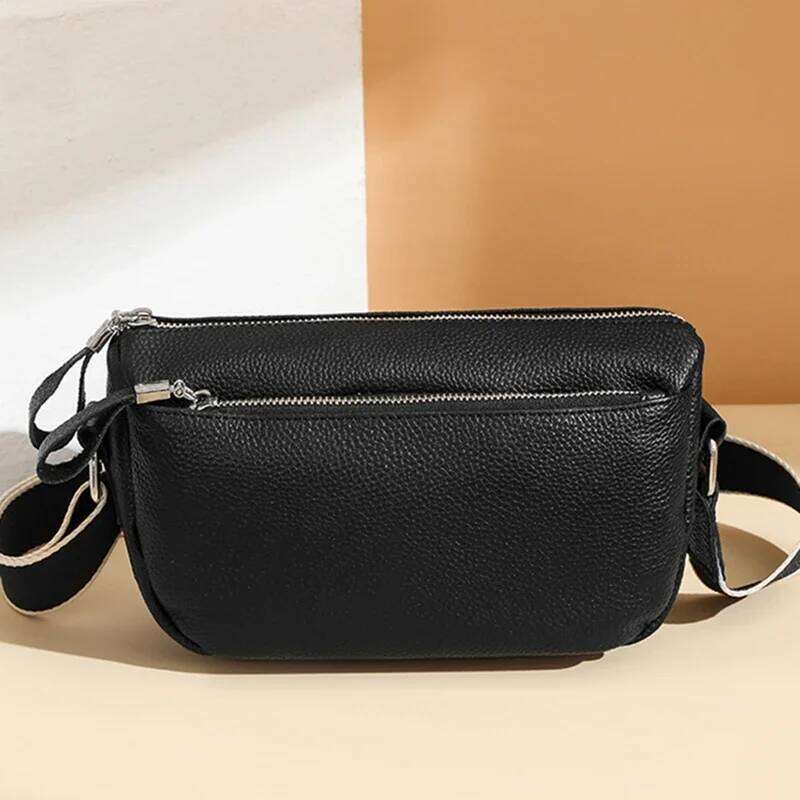 High Quality Cow Handbag Multilayer Women Genuine Leather Shoulder Crossbody Bag Female New Ladies Tote Sac