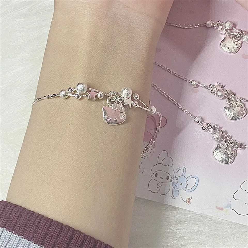 Sanrio Kawaii Sanrio Hello Kitty Bracelet Cute Cartoon My Melody Couple Star Hand Jewelry Girly Heart Jewelry Accessories Friends Gifts w250716