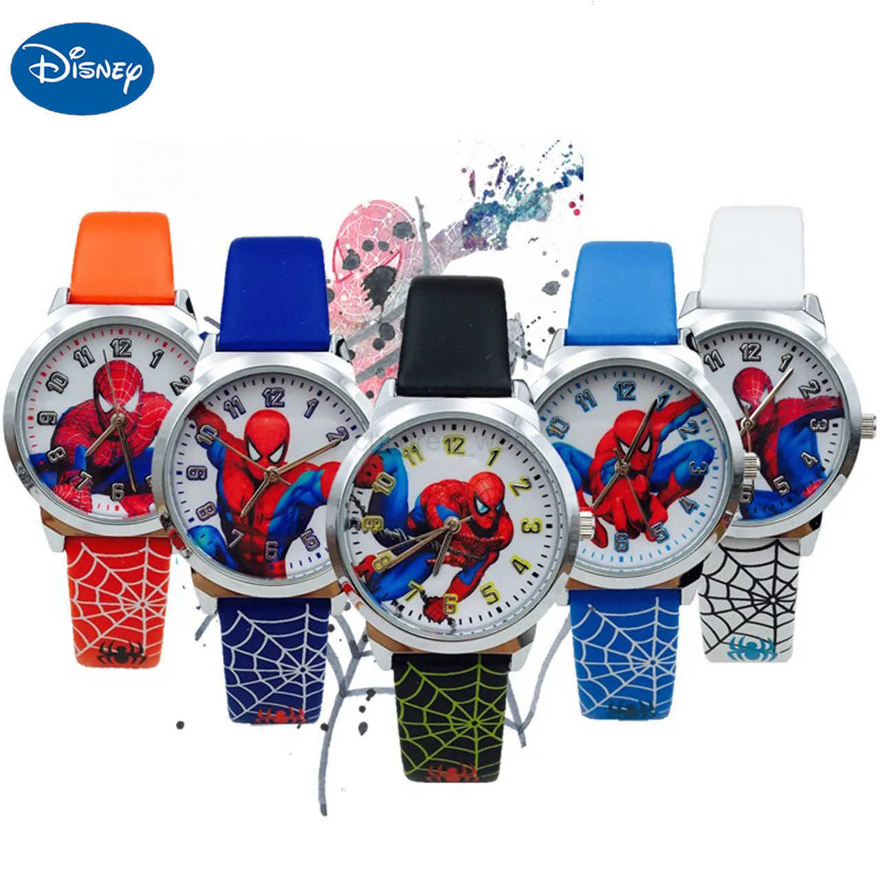 Disney Marvel Spider Man Cartoon Children Watches Quartz Wristwatch Boy Student Fashion Time Clock Waterproof For Boy Gift W20250716