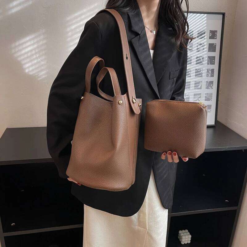 Fashion Trending Brand Designer Female Handbags Solid Bucket Bag For Women 2023 Crossbody Shoulder Bags Totes