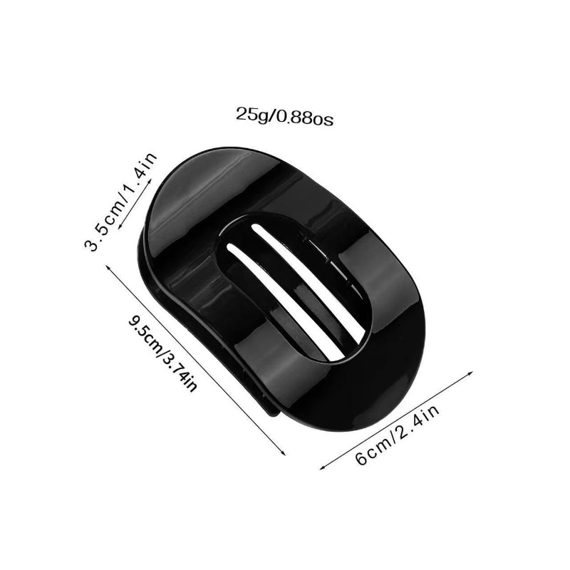 Flat Oval Hairpin Disc Hair Grab Clip Curved Arc Design Hair Accessories