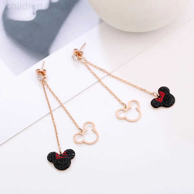 Disney ute Mini Mouse Stud Earrings for Women Bowknot Heart Cartoon New Gift Charm Fashion Jewelry (E001) W20250716