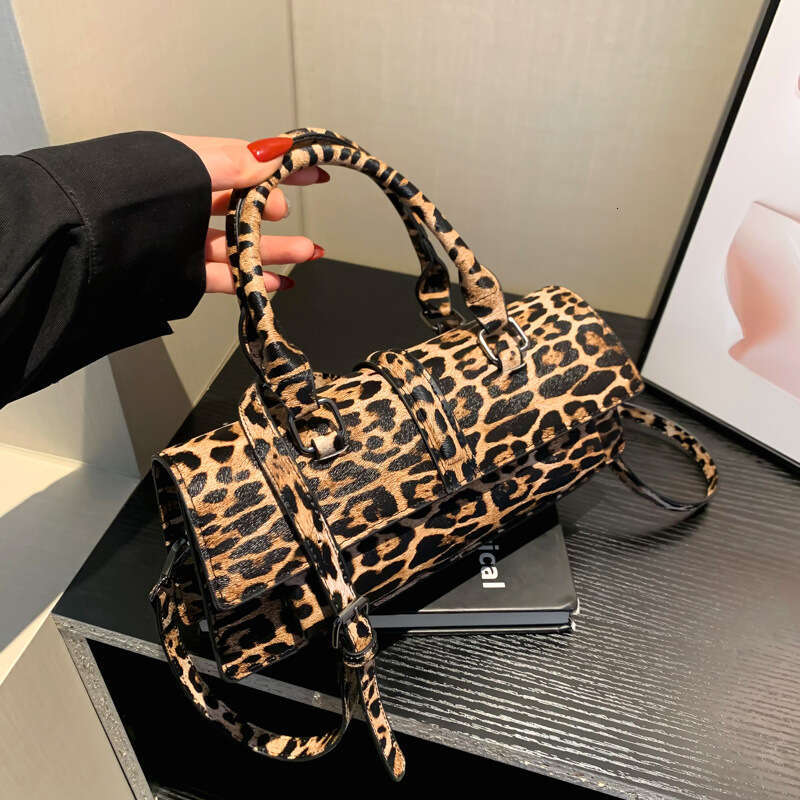 Bags for Women 2025 New Korean Fashion Leopard Print Ins Crossbody Handbag Shoulder Small Square Bag PU