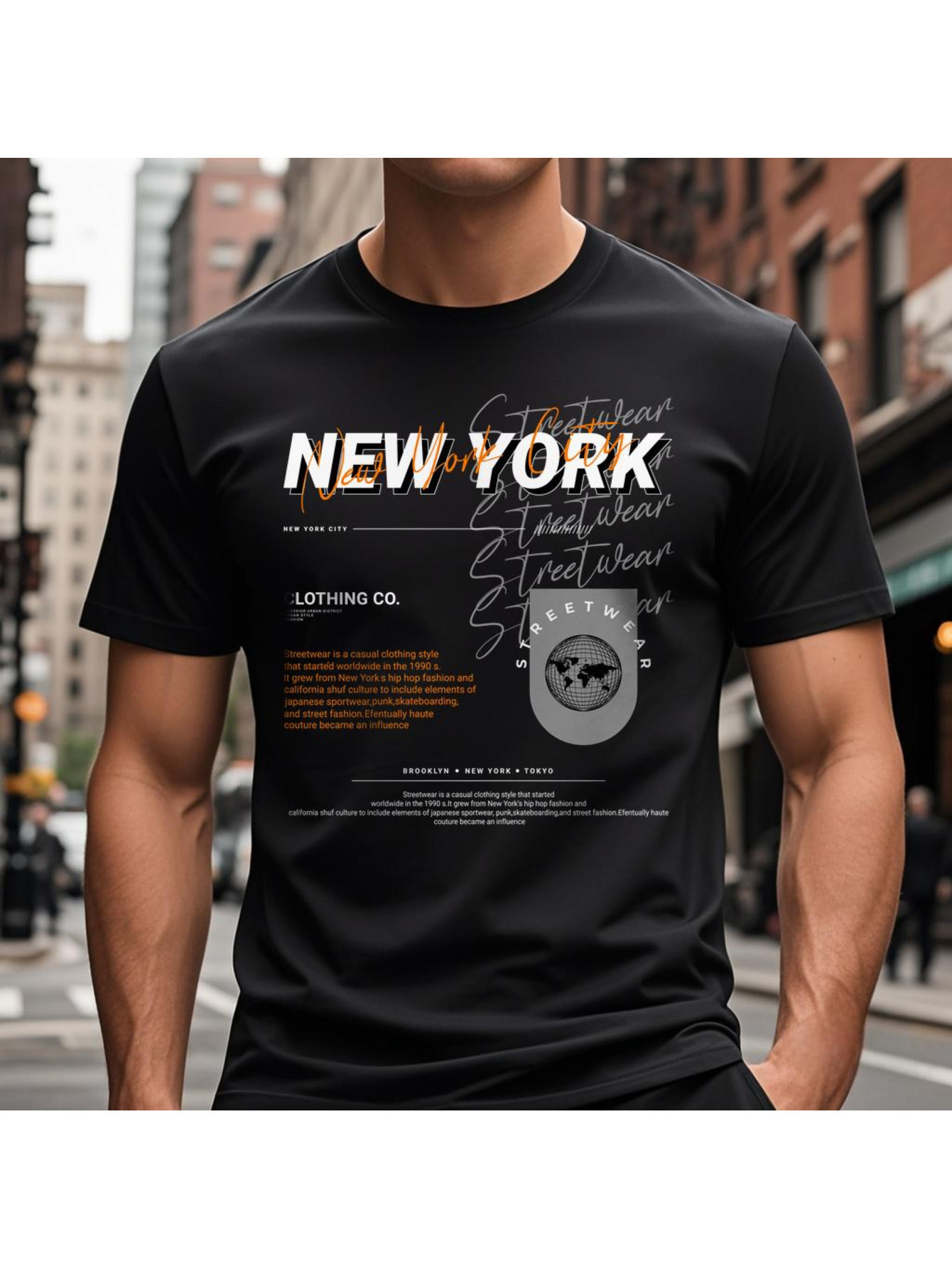 VogueEpoch Men pattern T Shirts White Cotton black Adult text 180g Round collar S-3XL Short sleeve Wed 3b