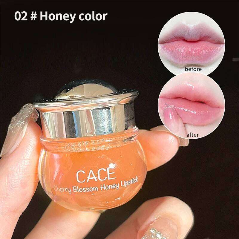 CACE Cherry Blossom Honey Lip Balm Deeply Hydrating and Plumping, Water-Rich Glossy Finish, Non-Sticky, X250716