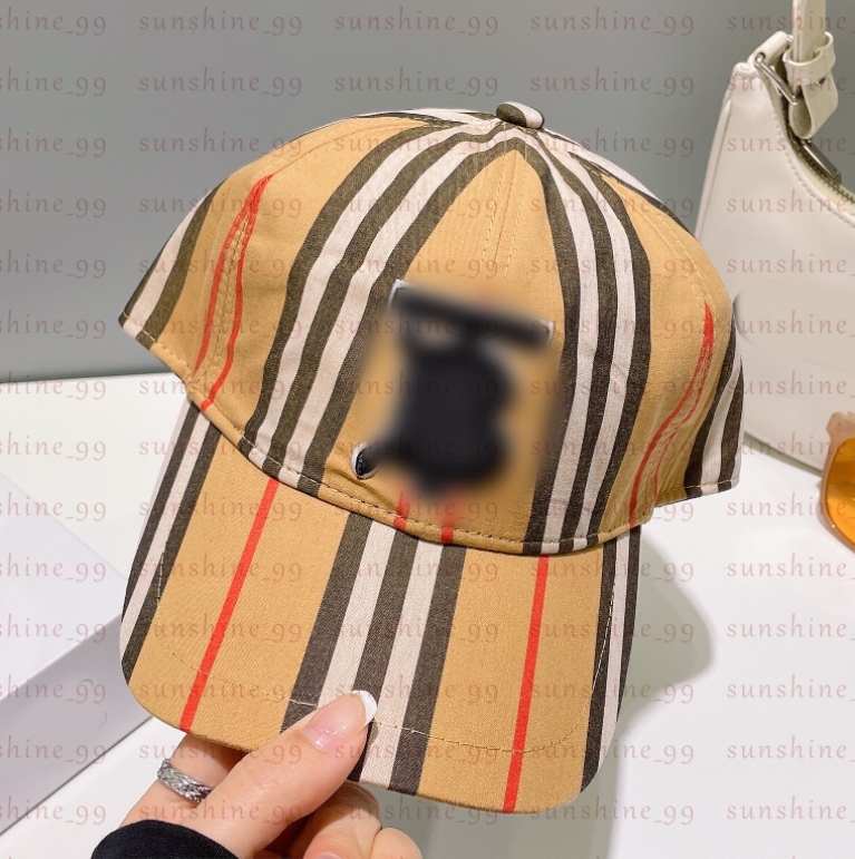 Men's BUBBRRY Baseball Cap Designer Cap Women's Black Logo Casquette Luxury Vintage Check Baseball Cap