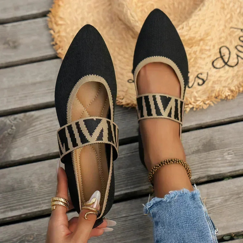 Womens Summer Fashion Elastic Strap Comfortable Non-Slip Flat Shoes for Daily Outing Casual Low-top Shoes 250712