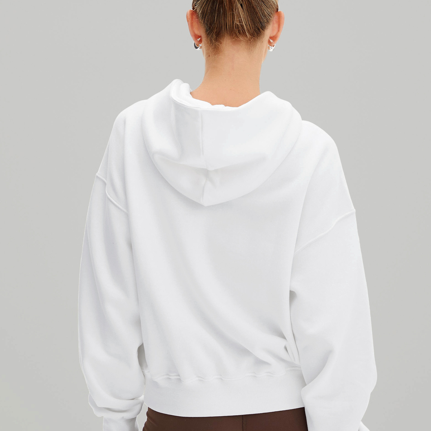 hot Free shipping designer hoodie for women Half zip hoodie fashionable simple loose fitting pullover hoodie long sleeved top