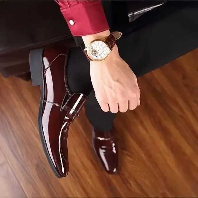 Dress Shoes Man Spring Autumn Official Casual Business Legitimate Leather Elegant Social Shoe for Men and Classic Gentleman 39 Y250715
