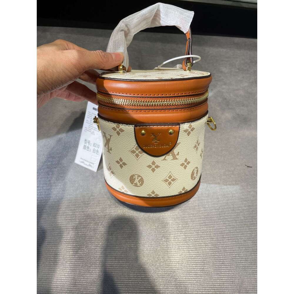 Fashion Silk Scarf Bucket 2025 Early Spring New Women's Bag Fortune Tube Old Flower Letter Handbag Niche Brand