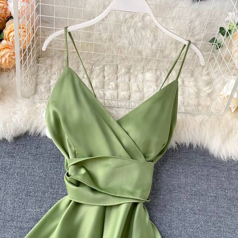 Boho Slim V Neck Summer Bandage Backless Maxi Long Dress Women Casual Spaghetti Strap Party Beach Holiday Elegant Tunic Vestidos dongdumaoyi
