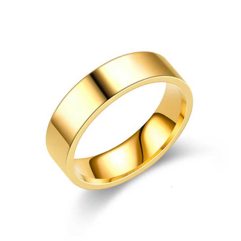 High Quality 2mm 4mm 6mm Simple Ring Fashion Rose Gold Silver Color Stainless Steel Couple Wedding Ring for Men and Women S250716