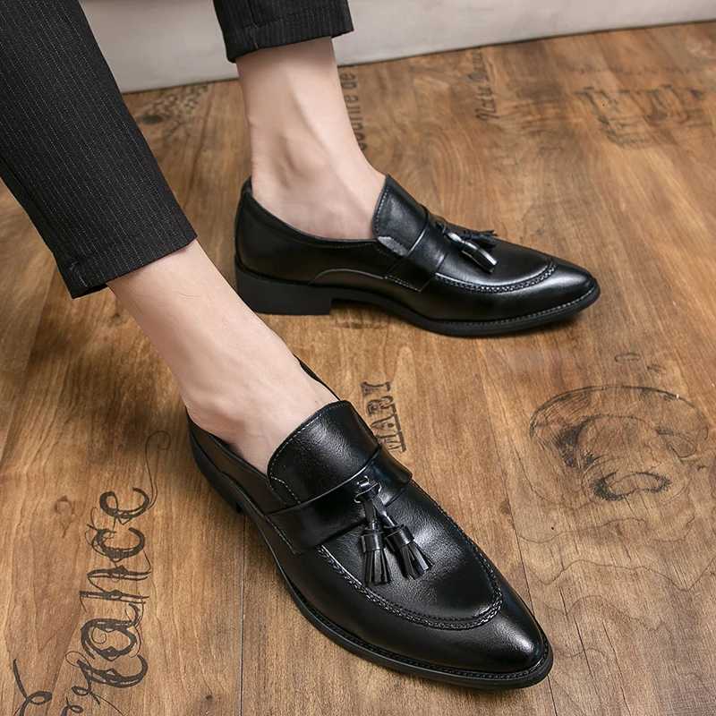 Trendy Mens Tassel Driving Shoes Comfortable Business Wedding Dress Black Brown Slip On Loafers Oxford Mens Tennis Shoes Y250715