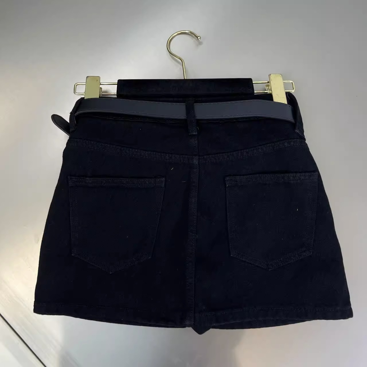 2025 High-Waisted Flared Denim Skirt for Women, Summer 2023 New Vintage Hot Girl Style, Unique Short