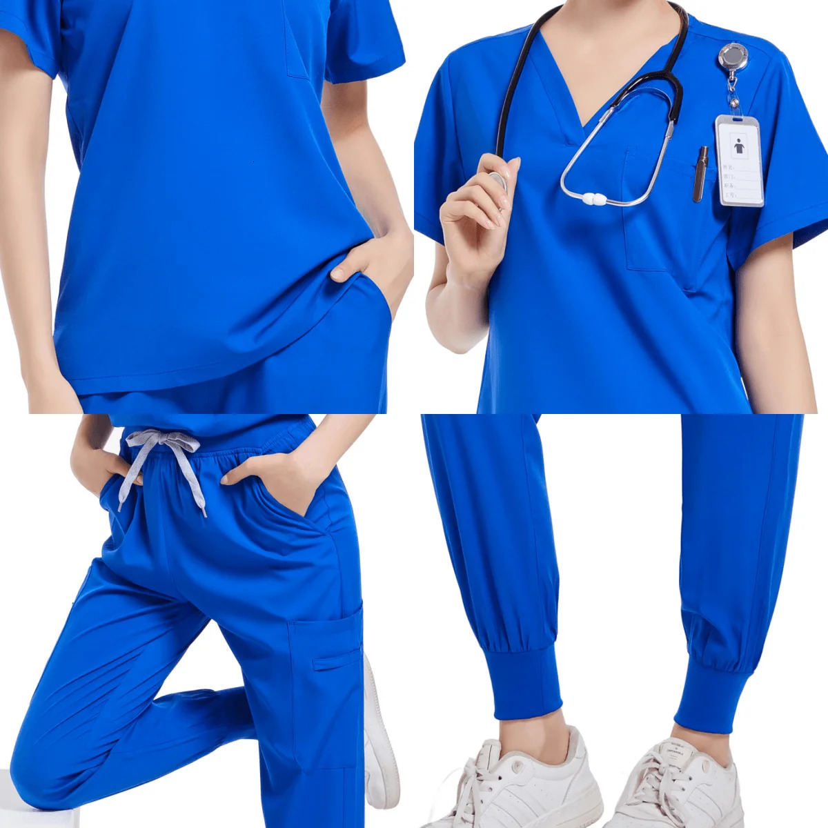 Handwashing Clothe Split Suit Short Sleeved Hand Brushing Pet Dentist Nurse Work Clothes Men Care Clothes Nurse Uniform 250715