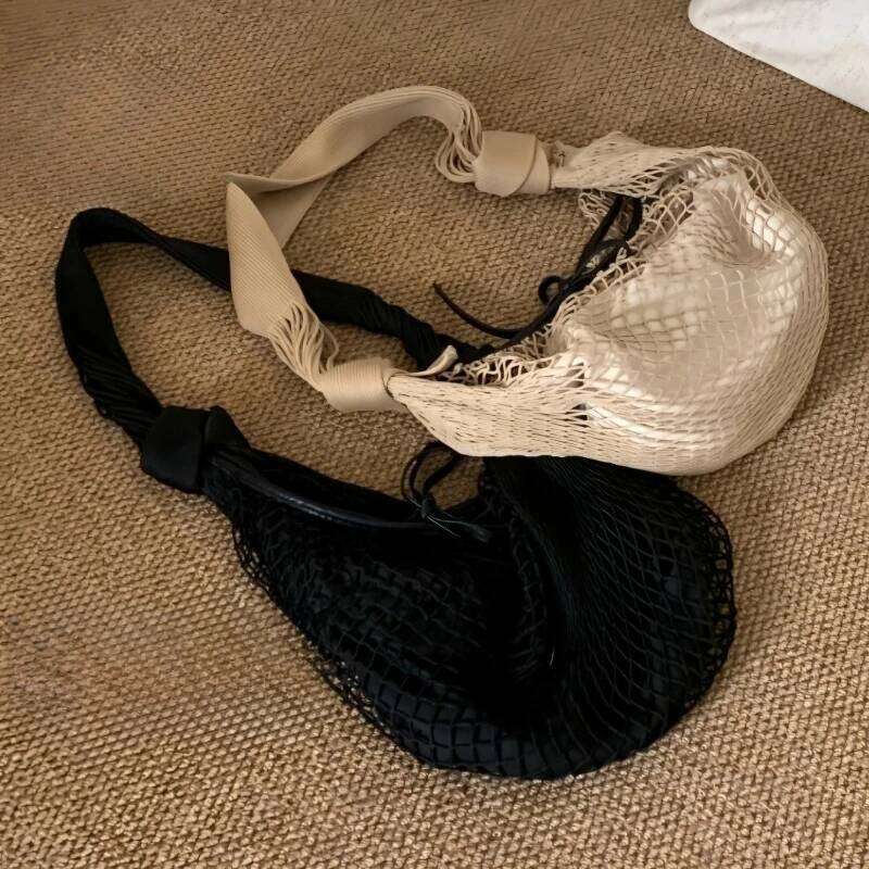 2025 Spring and Summer New Style Fishnet Crossbody Shoulder Braided Bag