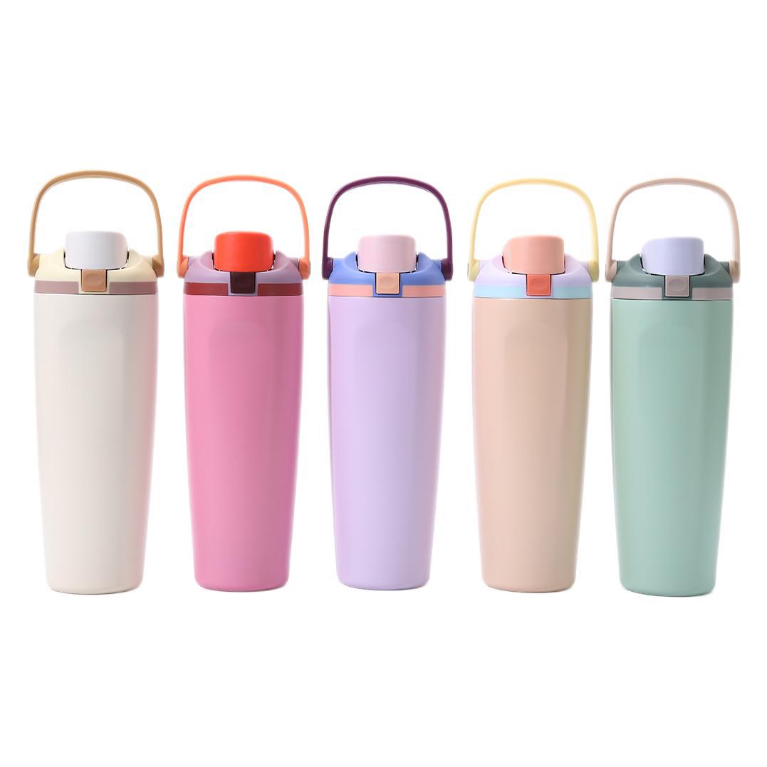 30oz Insulated Cup Stainless Steel Water Bottle with Straw for Sports Travel and School BPA-Free Sports Water Bottle 30 Oz Travel Thermos Cup 2025 New