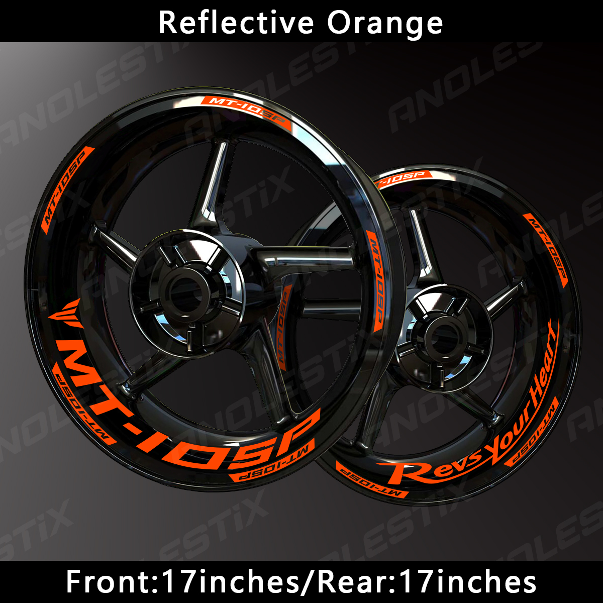 AnoleStix Customized Reflective Motorcycle Wheel Sticker Hub Decal Rim Stripe Tape For YAMAHA MT-10 SP MT10 SP