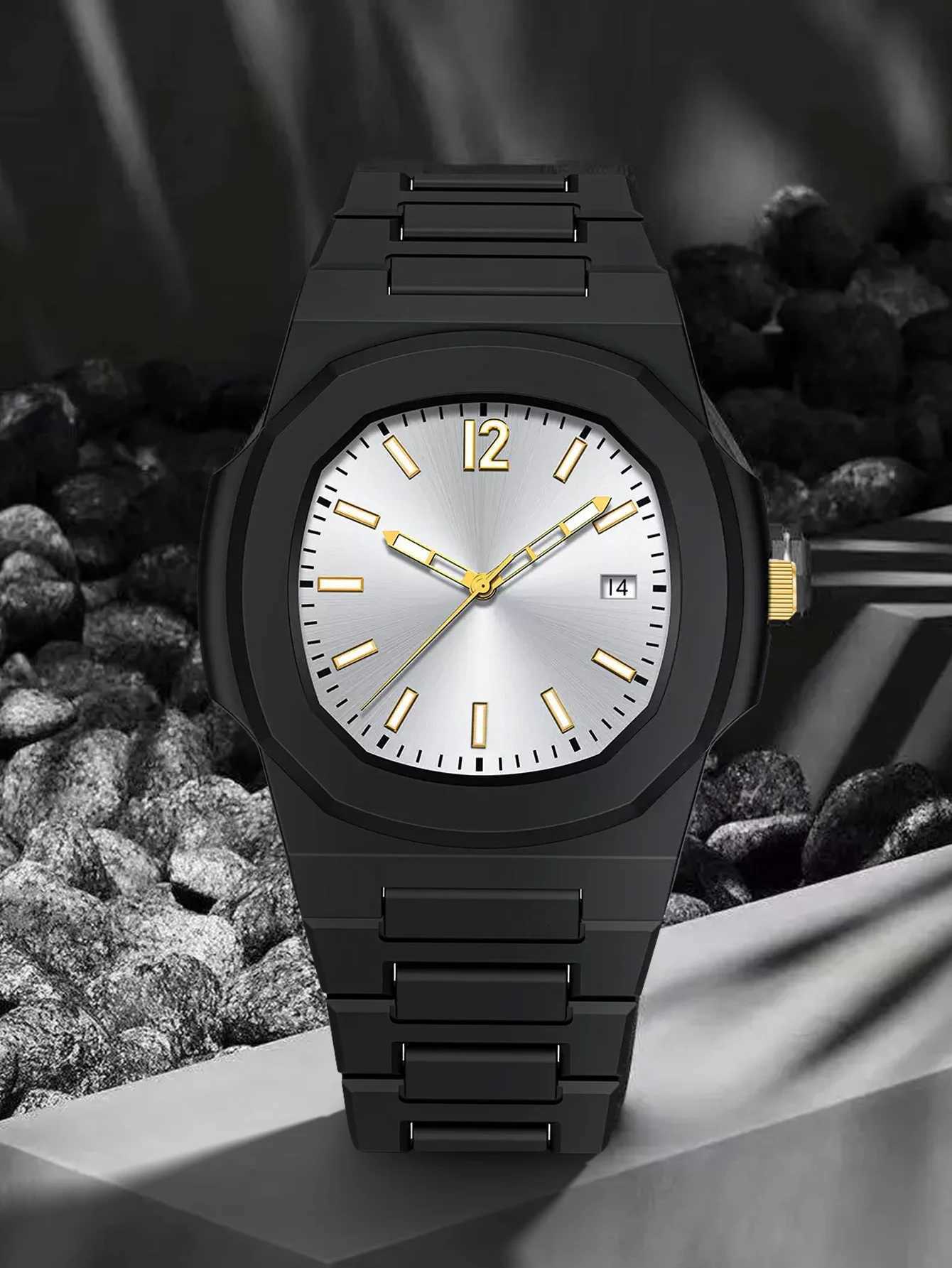 TIMens new fashion with cndar display multi-functional simple dial quartz gift box for men Y250715