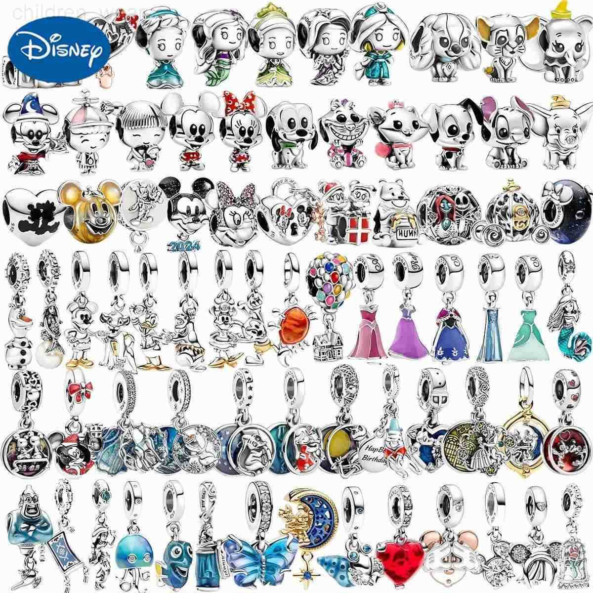 Disney New 925 sterling silver Disney Princess original with model making jewelry for Pan Bracelet DIY Womens Jewelry Gift W20250716