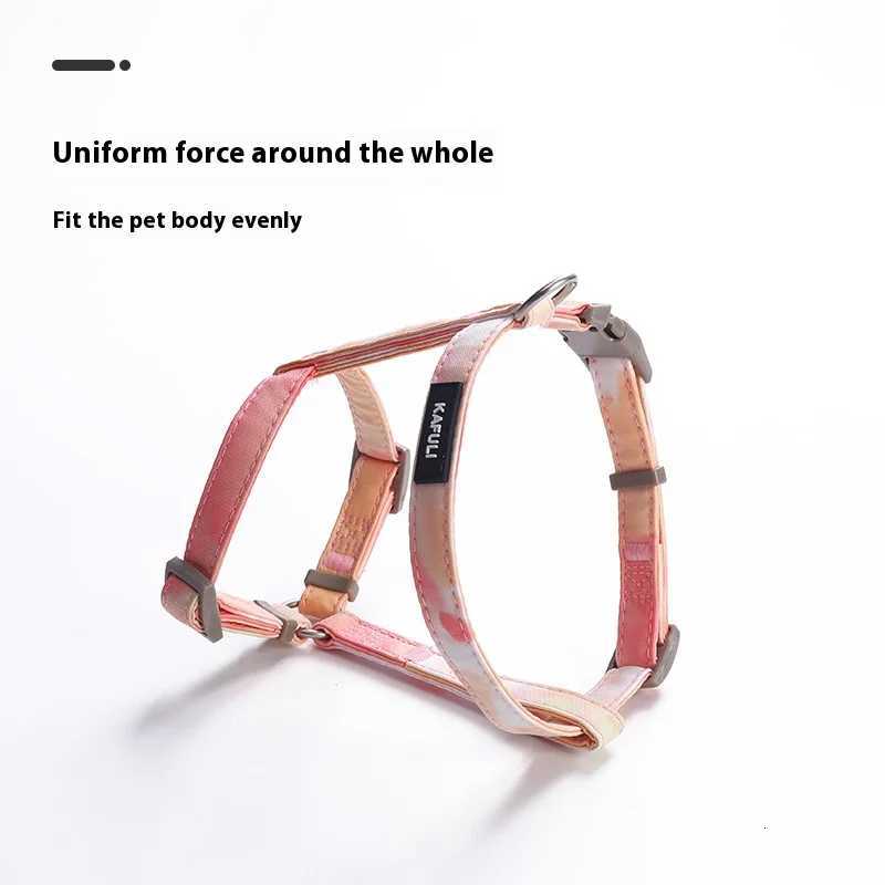 Gradient Color Cat Leash Harness Set Small Dog Clothes Adjustable Pet Harness for Dogs and Cats Comfortable and Durable LL250716