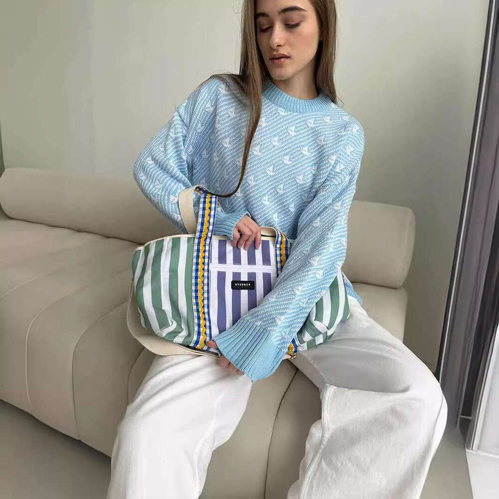 Round Neck Sailboat Winter New Style Elegant Commuter Versatile Loose Knitted Pullover Sweater B5
