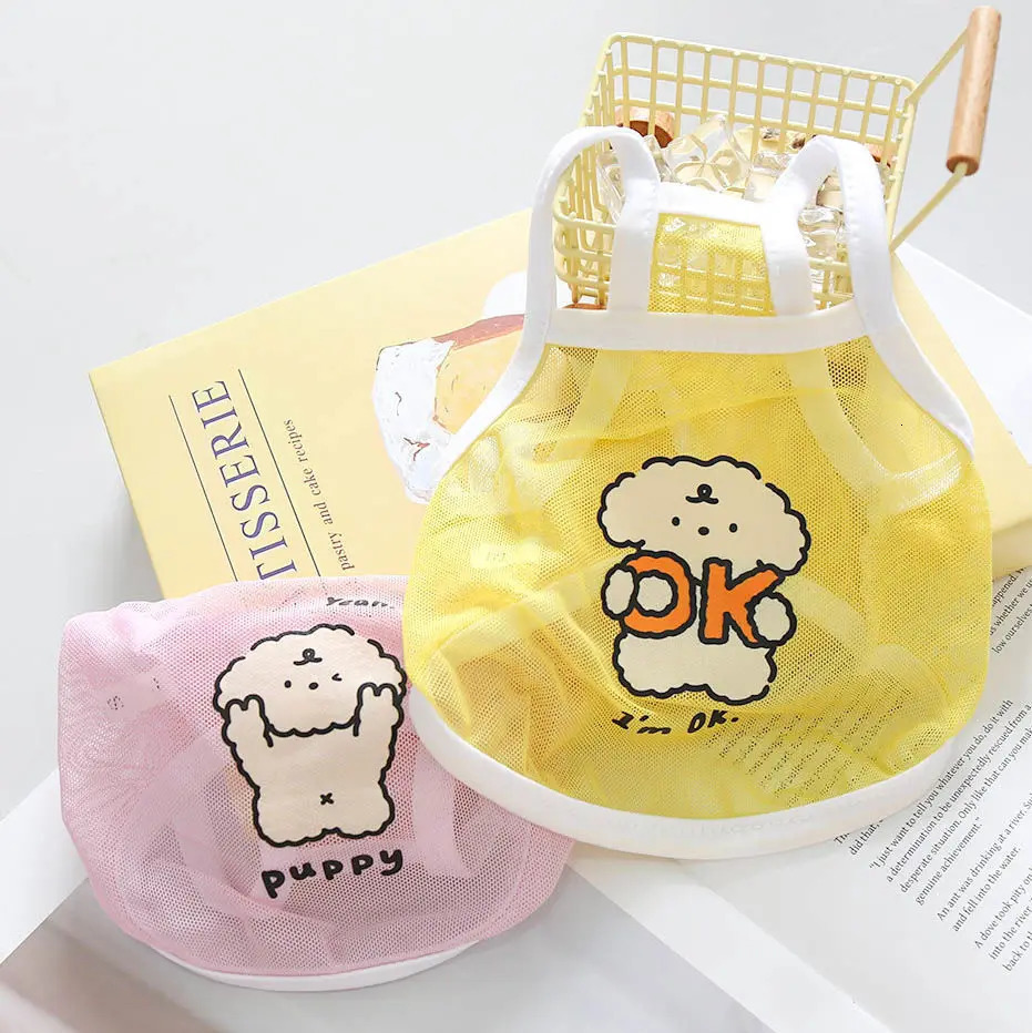 Original Cat and Dog SpringSummer Clothes Thin Cute Small Mesh Tank Top Teddy Bear Bobei Short 250711