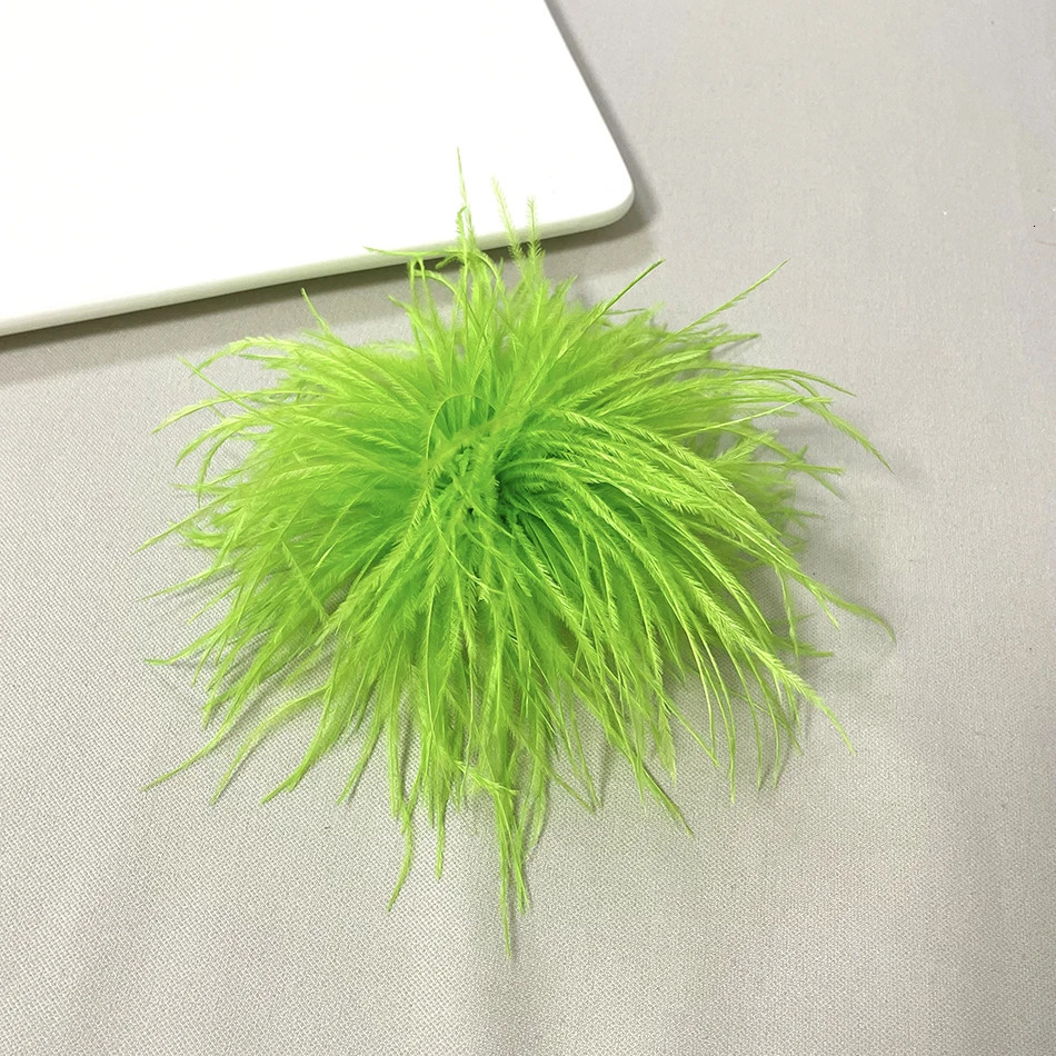 Fashion Vintage Big Natural Feather Ostrich Hair Brooch Hair Festival Party Dress Hats And Shoes Decoration Accessories 250712