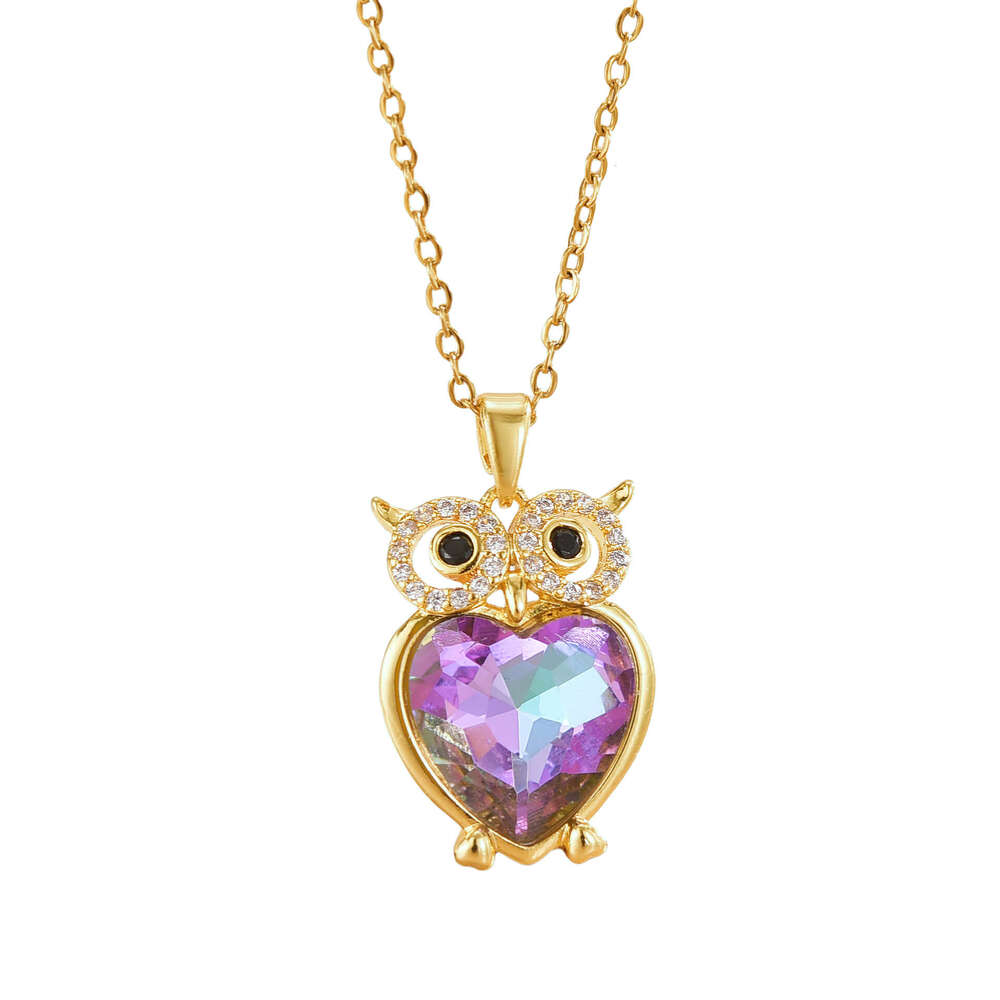 New INS Style Cute Owl Pendant Necklace For Women, Niche Light Personality Collarbone Chain Efe