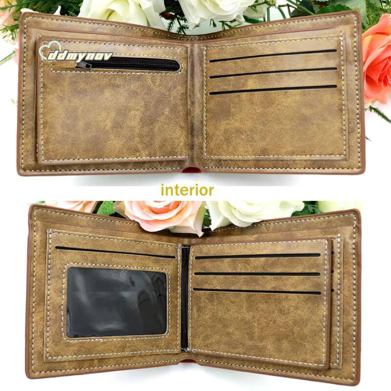 Anime Scout Regiment Khaki Short Mens Wallet Folding Purse ddmynov
