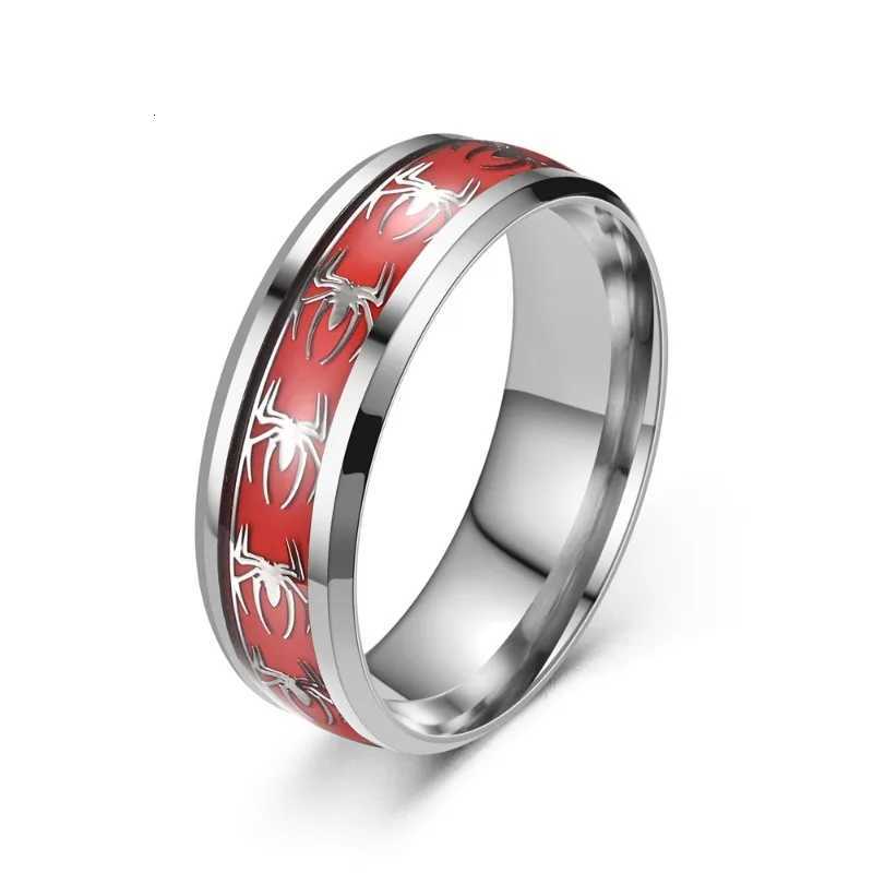 New slanted edge oil drop patch red spider mens and womens rings Gothic personalized jewelry bracelets 2024 S250716