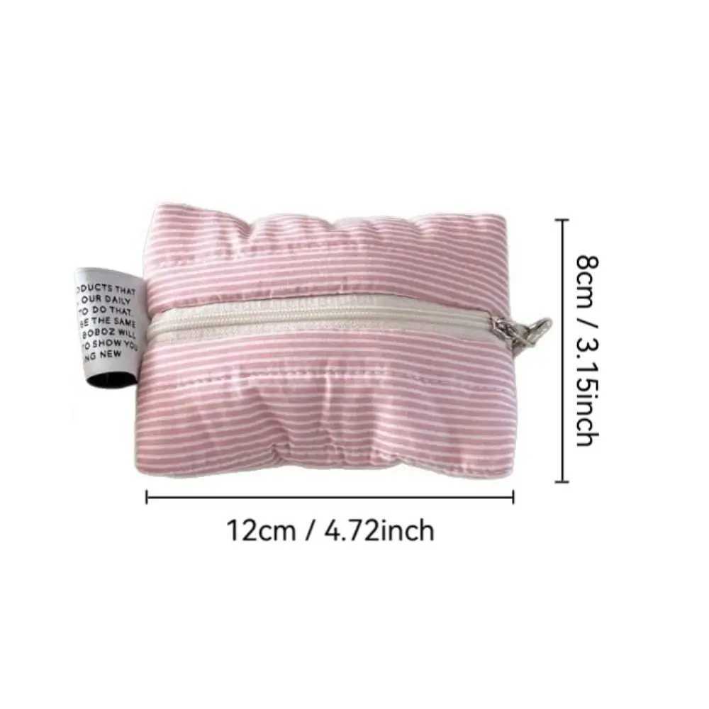 Creative Stripe Coin Purse Large Capacity Mini Card Holder Portable with Zipper Storage Bag