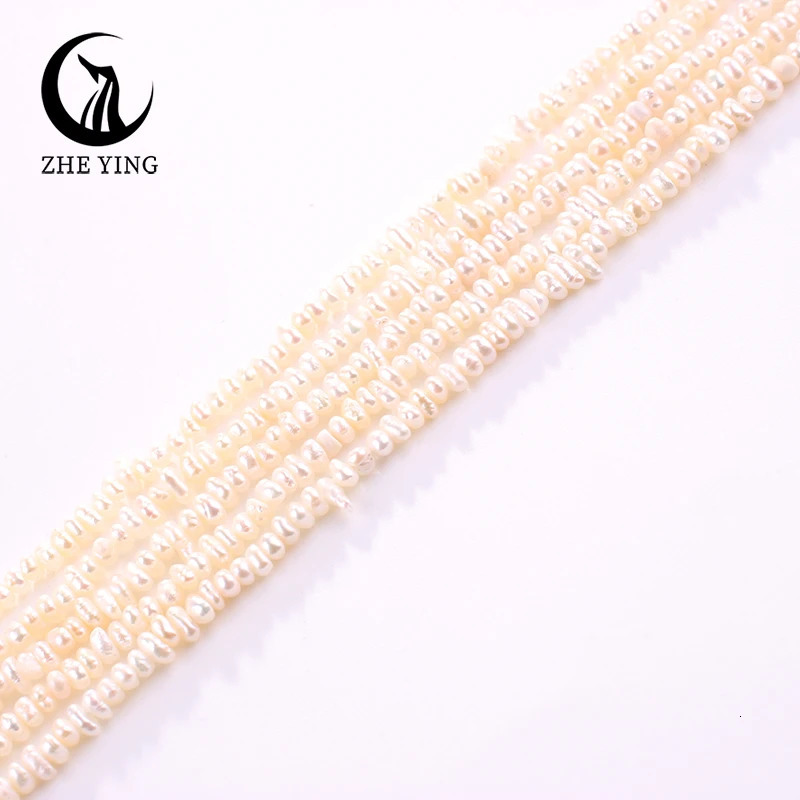 Zhe Ying 4A Flat Shape Freshwater Pearl 100% Genuine Natural Pearl Beads for Jewelry Making DIY Accessory 250712