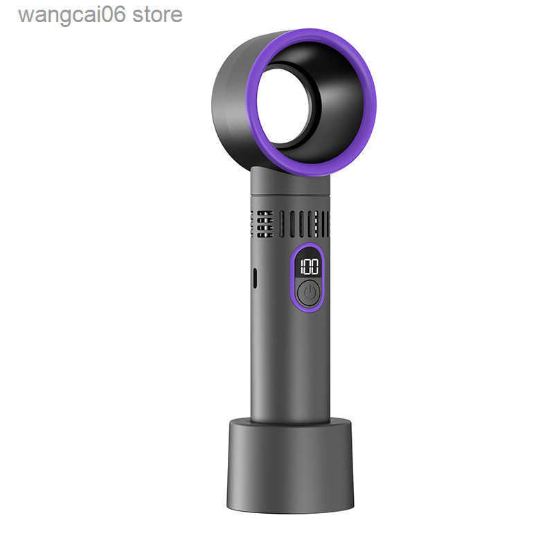 New 100-Speed Bladeless Fan with Digital Display High-Speed USB Portable Desktop Fan with Strong Wind H250716
