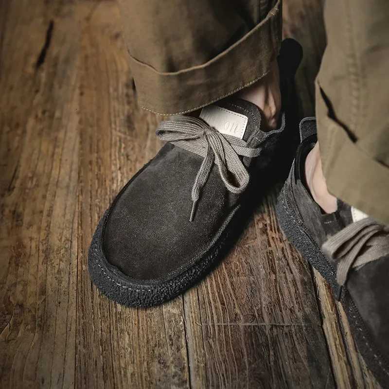 Men Casual Shoes Handmade Comfortable Men Shoes Quality Cow Suede Leather Flat Moccasins Men Sneakers Non-Slip Soft Sole Shoes W250716
