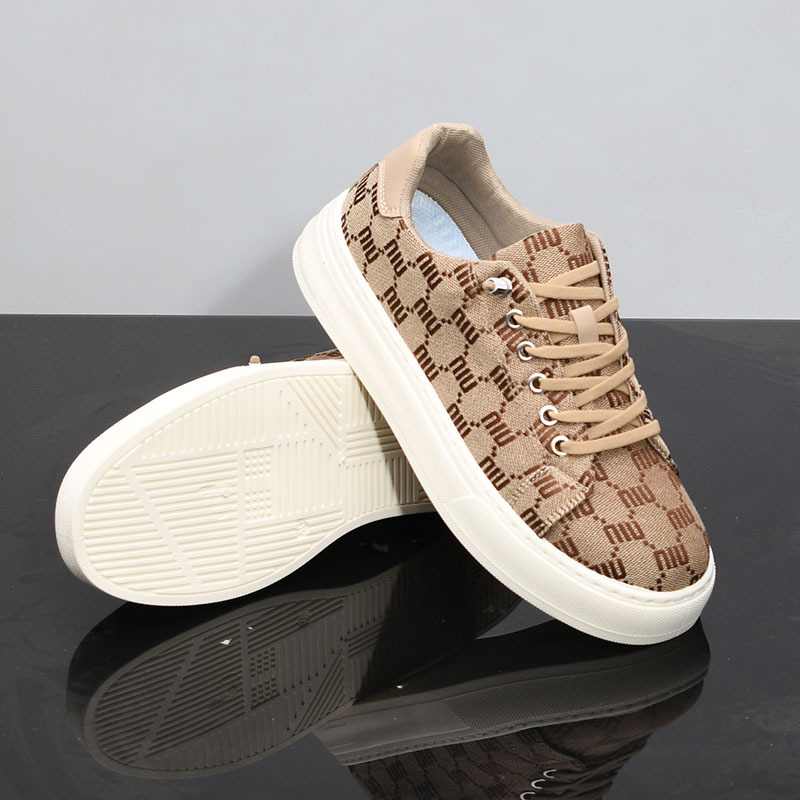Designer Running shoes free shipping Canvas shoes low cut summer printed mens breathable sports and leisure shoes black khaki