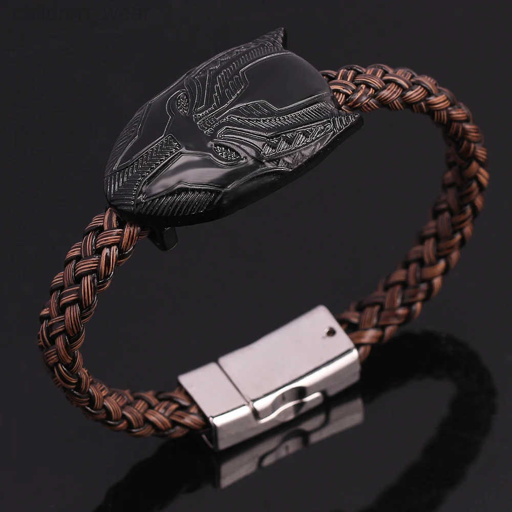 Disney Marvel Movie Perimeter Black Panther Bracelet Superhero Spiderman Woven Bangles For Fans Jewelry Accessories Gifts W20250716