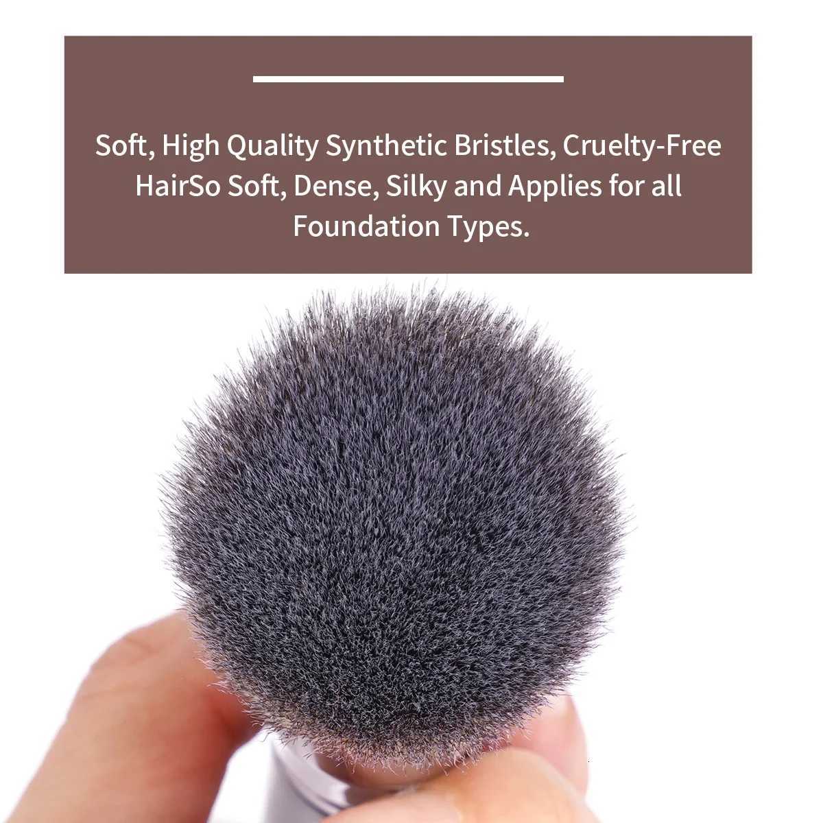 2PCS Foundation Makeup Brush Set Flat Angled Kabuki Powder Blush Brush For Liquid Soft Bristles Cosmetic Makeup Tools XJ2500716
