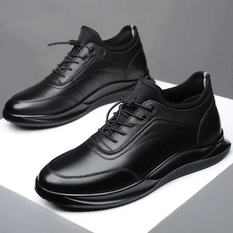 New Men Shoes Casual Sneakers Genuine Leather Shoes Mens Spring Autumn Lightweight Soft Sole Anti-Slip Daily Life Walking Shoes W250716