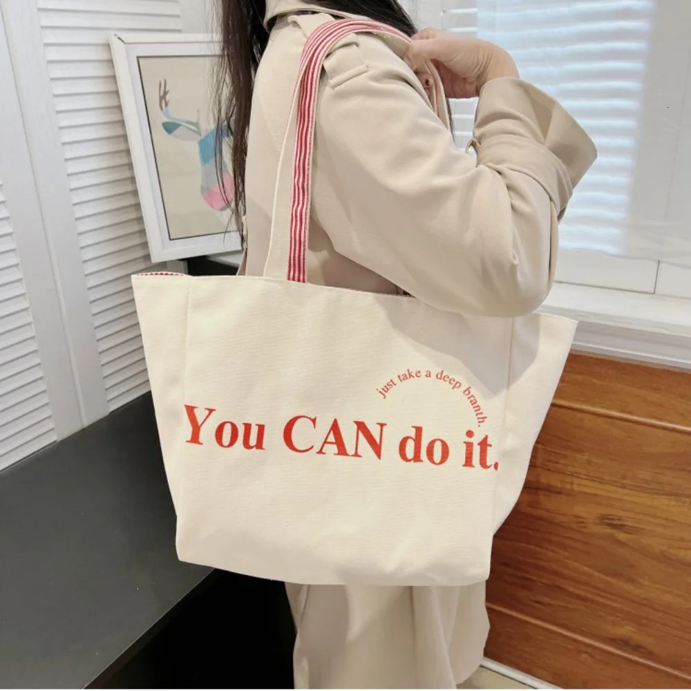 Trendy Versatile Womens Shoulder Bag Canvas Stripe Tote Bag Two-sided Large Capacity Handbag Womens Accessory 250714